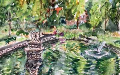 Dawn Pulsipher – “Lewis Park” Watercolor, 9×12