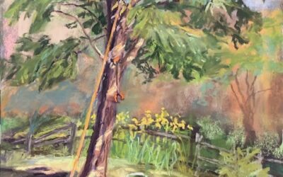 Jane McDowell – “Chestnut Harvest” Pastel, 11×14