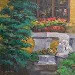 Lion Guarding Flowers at 543 Warren