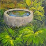Water Basin in Quiet Contemplative Garden